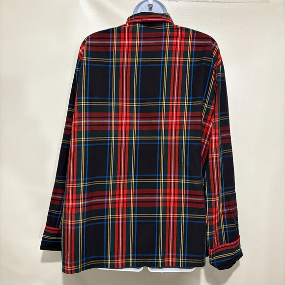 J. Crew L Multi-Color Tartan Plaid Cotton Pajamas Top Pants Set - Picture 3 of 7